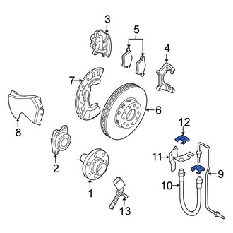 Volkswagen OE - Rear Brake Hydraulic Line Bracket
