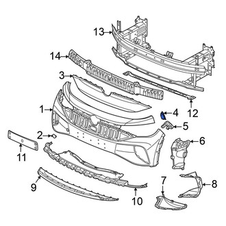 Volkswagen OE - Front Left Upper Bumper Cover Stay