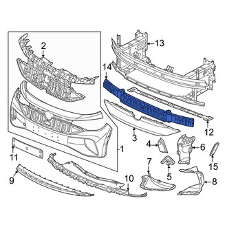 Volkswagen OE - Front Bumper Impact Absorber