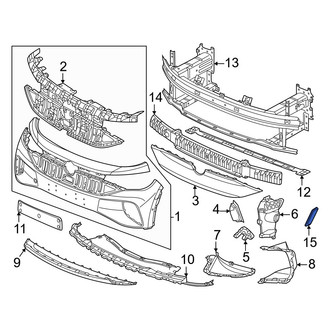 Volkswagen OE - Front Left Reflector Panel
