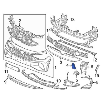 Volkswagen OE - Front Right Upper Bumper Cover Stay