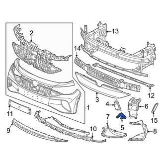 Volkswagen OE - Front Left Lower Bumper Cover Stay