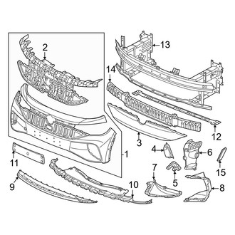 Volkswagen OE - Front Bumper & Grille - Bumper & Components