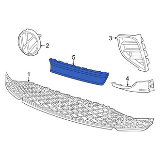 Volkswagen OE - Front Center Right Grille Molding
