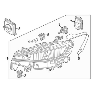 Volkswagen OE - Front Lamps - Headlamp Components (W/O Projector Lamp), (Pro)