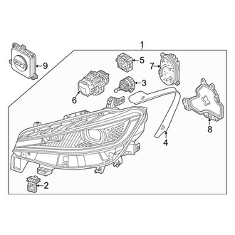 Volkswagen OE - Front Lamps - Headlamp Components (With Projector Lamp), (Pro S)