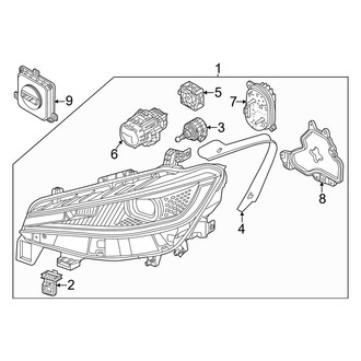 Volkswagen OE - Front Lamps - Headlamp Components (With Projector Lamp), (Pro S / Pro S Plus / S)