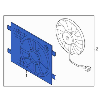 Volkswagen OE - Front Engine Cooling Fan Shroud