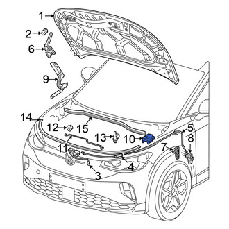 Volkswagen OE - Left Hood Hinge Bracket