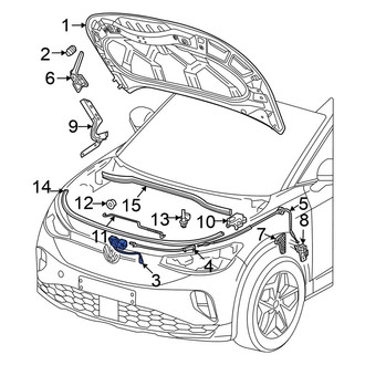 Volkswagen OE - Front Hood Latch