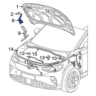 Volkswagen OE - Front Hood Latch Striker Plate