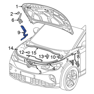 Volkswagen OE - Front Left Hood Hinge