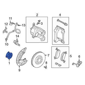 Volkswagen OE - Front Wheel Bearing and Hub Assembly