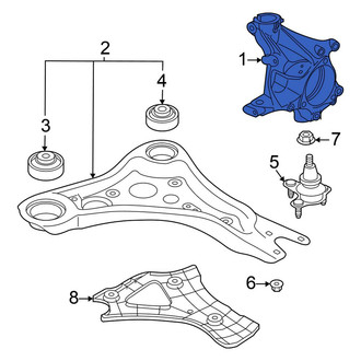 Volkswagen OE - Front Left Steering Knuckle