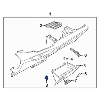 Volkswagen OE - Front Left Glove Box Door Striker