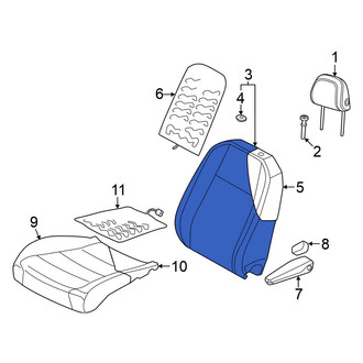 Volkswagen OE - Front Right Seat Back Cushion Cover