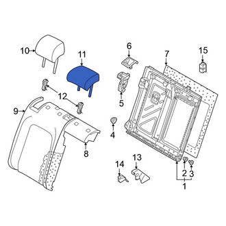 Volkswagen OE - Rear Center Right Headrest