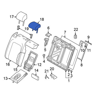 Volkswagen OE - Rear Center Right Headrest