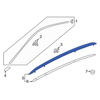 Volkswagen OE - Right Roof Luggage Carrier Side Rail
