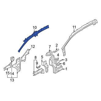 Volkswagen OE - Left Upper Inner Body A-Pillar