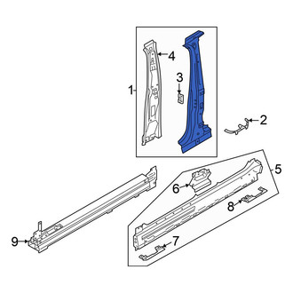 Volkswagen OE - Right Outer Body B-Pillar