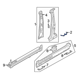 Volkswagen OE - Left Body B-Pillar Insulator
