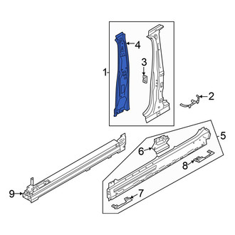 Volkswagen OE - Left Outer Body B-Pillar