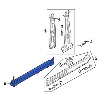 Volkswagen OE - Left Rocker Panel Reinforcement