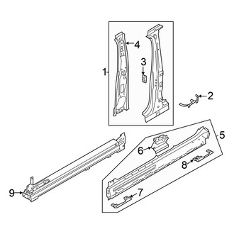 Volkswagen OE - Pillars, Rocker & Floor - Center Pillar & Rocker