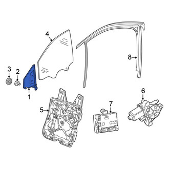 Volkswagen OE - Front Left Vent Window Assembly