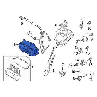 Volkswagen OE - Rear Left Exterior Door Handle Reinforcement