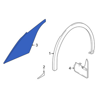 Volkswagen OE - Rear Left Body C-Pillar Molding