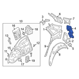 Volkswagen OE - Rear Left Quarter Panel Reinforcement