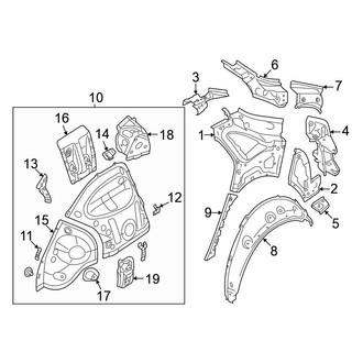 Volkswagen OE - Quarter Panel - Inner Structure