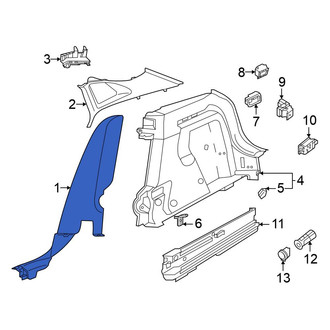 Volkswagen OE - Left Body C-Pillar Trim Panel