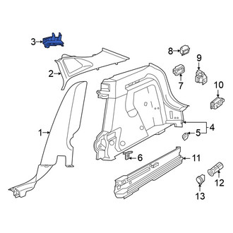 Volkswagen OE - Left Body D-Pillar Trim Panel Bracket