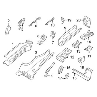 Volkswagen OE - Rear Body & Floor - Floor & Rails (Rail Components)