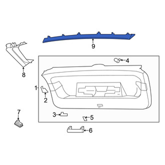 Volkswagen OE - Rear Upper Liftgate Trim