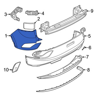 Volkswagen OE - Rear Center Bumper Cover