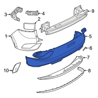 Volkswagen OE - Rear Center Bumper Cover