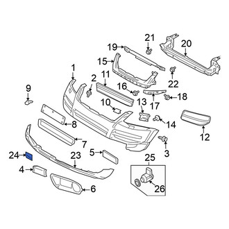Volkswagen OE - Front Left Tow Eye Cap