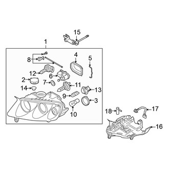 Volkswagen OE - Front Lamps - Headlamp Components (To 11/06, W/O Hid Lamps)
