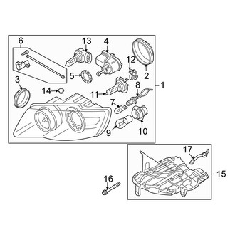 Volkswagen OE - Front Lamps - Headlamp Components (From 12/06, W/O HID Lamps)