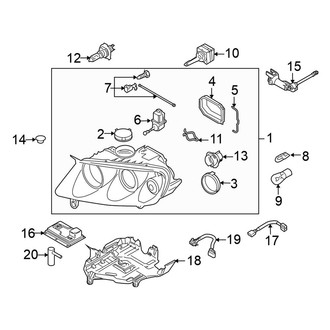 Volkswagen OE - Front Lamps - Headlamp Components (To 11/06, With Hid Lamps)