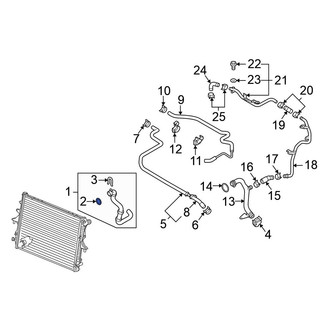 Volkswagen OE - Radiator Coolant Hose Seal