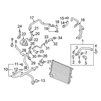 Volkswagen OE - Cooling - Hoses & Lines (Return), (3.0L)