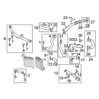Volkswagen OE - Cooling - Intercooler (Hoses & Pipes), (3.0L)