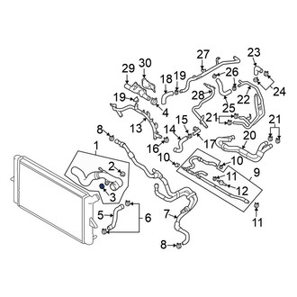 Volkswagen OE - Upper Radiator Coolant Hose Grommet