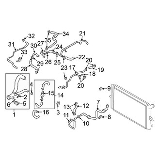 Volkswagen OE - Cooling - Hoses & Lines (Return), (4.9L)