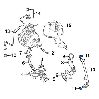 Volkswagen OE - Turbocharger Oil Line O-Ring